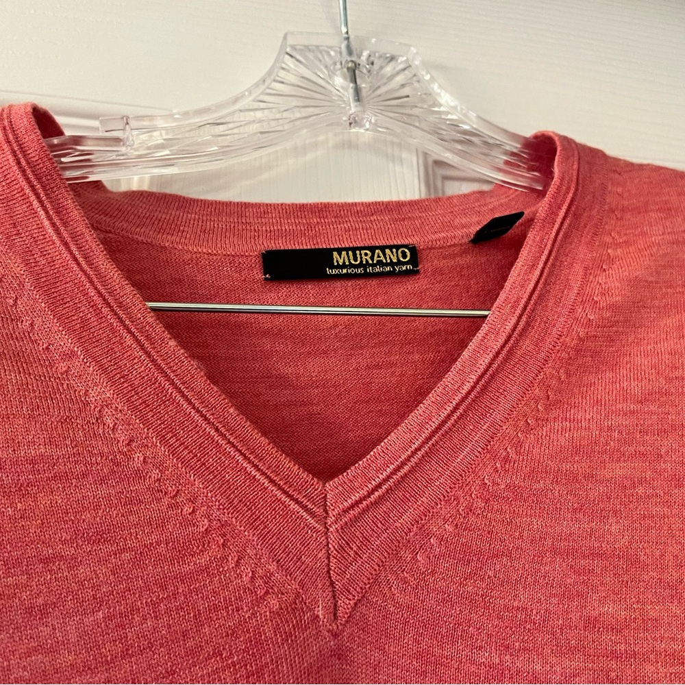 Men’s Murano 100% Fine Gauge Merino Wool Sweater L - Picture 2 of 4